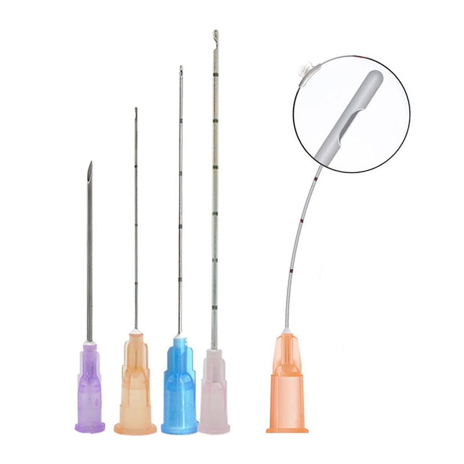 XYZdreams Micro Cannula, 5pcs 50mm Sterile Stainless Steel Blunt Tip